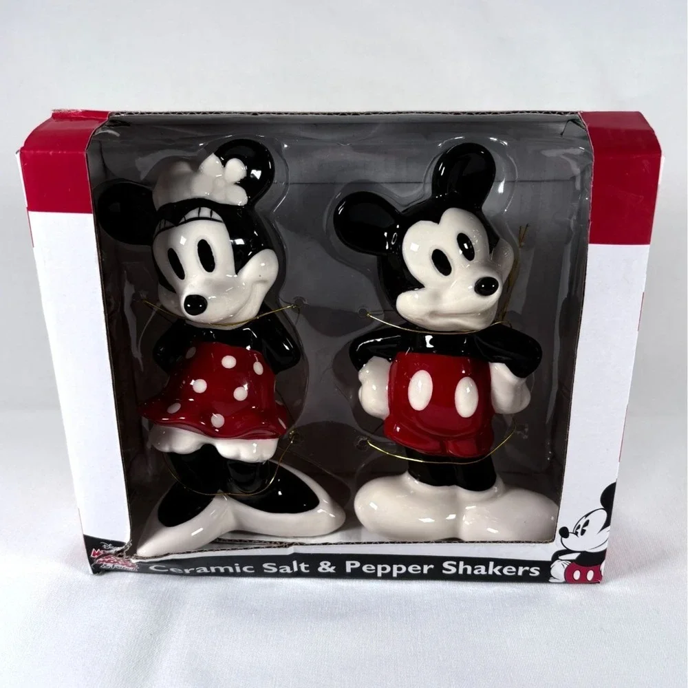 Disney Mickey Mouse & Friends Ceramic Salt & Pepper Shakers Mickey and Minnie Mo